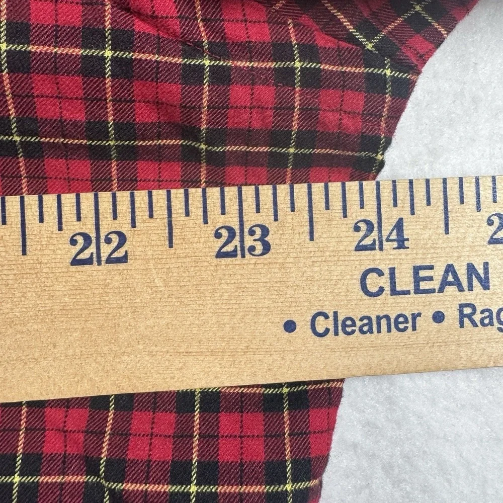 Polo Ralph Lauren‎ Button Down Shirt Men's L Red Black Plaid LS Brushed Cotton